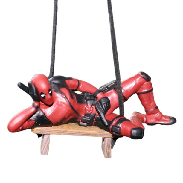 Pendente Per Specchietto Retrovisore Auto Deadpool Che Legge Un Libro - Decorazione Carina