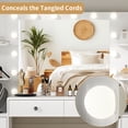 thumbnail image 4 of Richya Modern Makeup Vanity Desk with Lighted Mirror and Sturdy Stool,Makeup Table Sets with Drawers and Shelves, 4 of 7