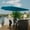 Blue#0, variant on Outdoor Lighting Outsunny Extra Large 15ft Patio Umbrella, Double-Sided Outdoor Umbrella with Crank Handle and Air Vents for Backyard, Deck, Pool, Market, Blue,Outdoor String Lights