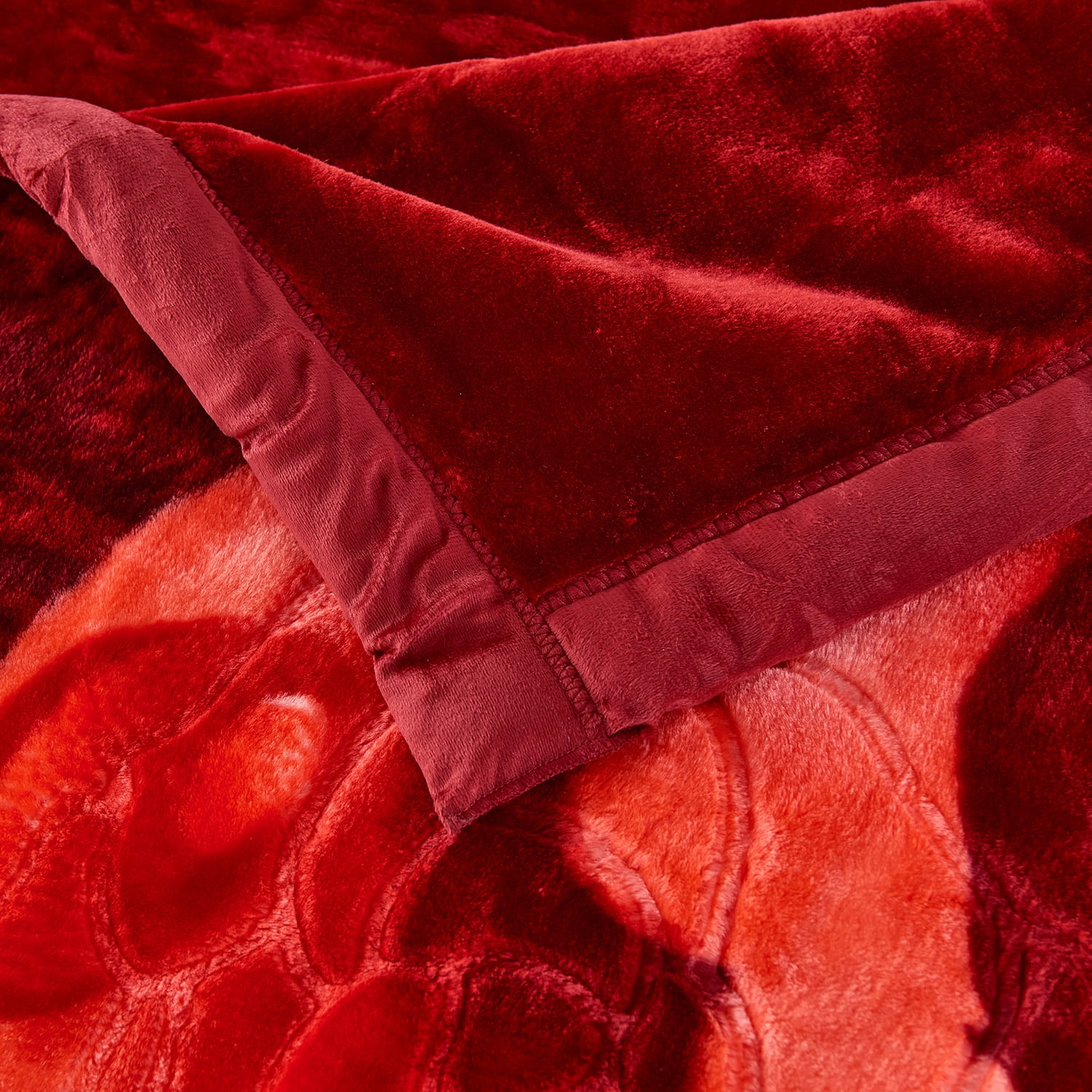 NC Contemporary Red Printed Polyester Reversible Bed Blanket King