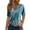 Sky Blue, variant on Womens Tops Neck Buttons Short Sleeve Dressy Blouses Geometric Print T Shirts for Women Army Green