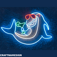 thumbnail image 2 of Craftnamesign Shark Neon Sign, Bedroom Wall Art, Coffee Wall Decor, 2 of 4