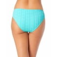 thumbnail image 3 of California Waves BLUE Juniors' Textured Hipster Bikini Swim Bottom, US Large, 3 of 3