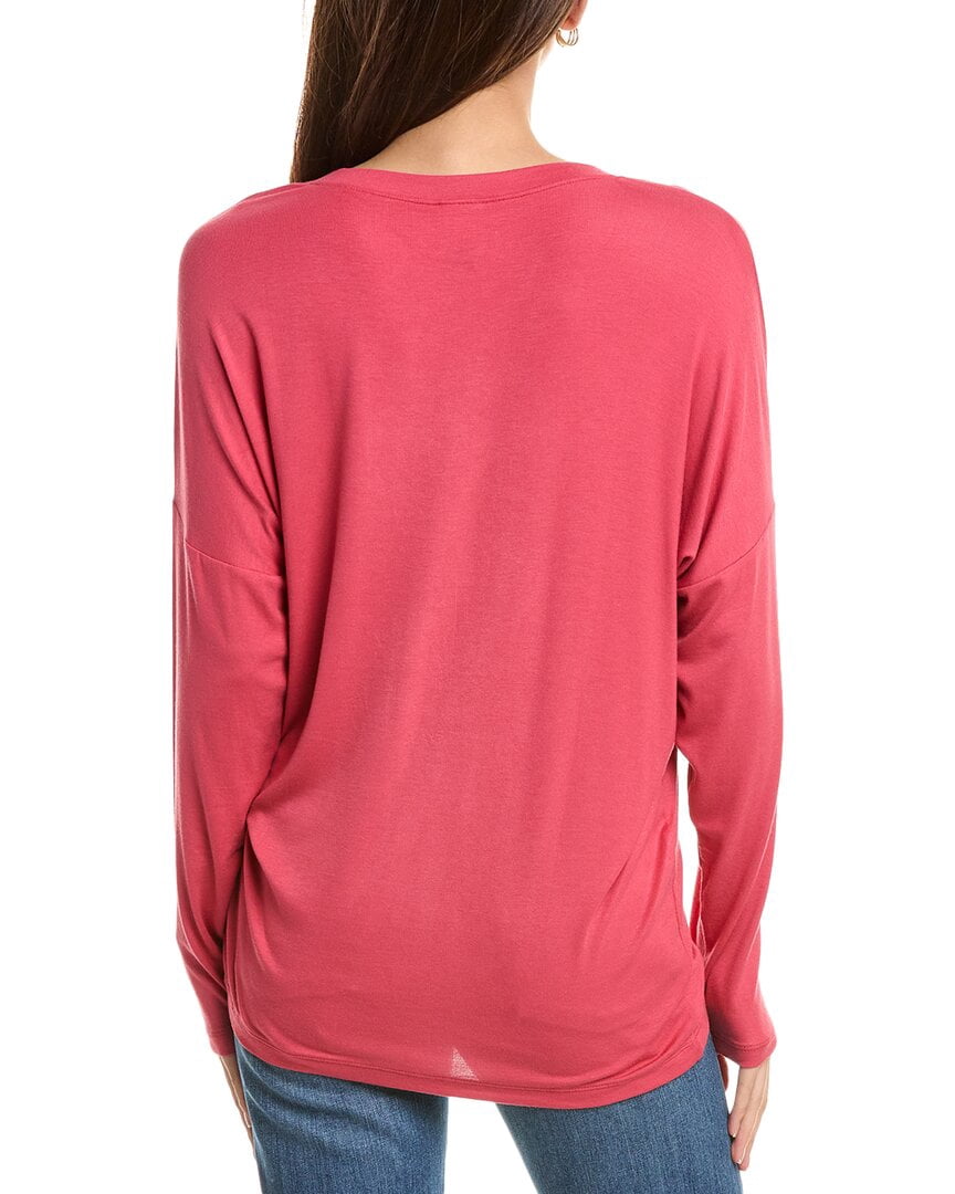 Cabi Serenity Tee - Ultra-Soft Rib Knit Long Sleeve V-Neck Top, 97% Rayon 3% Spandex, Relaxed Fit