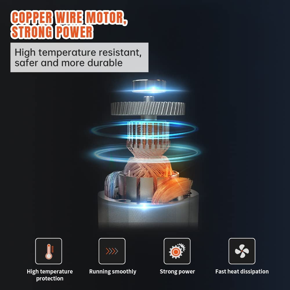 TOAUTO A3 PCP Air Compressor, Unique Vertical+Wire Spool Portable Design, Auto-Stop, Oil/Water-Free, 4500Psi/30Mpa, 8MM Quick-Connector for Paintball/PCP Air Rifle/Tank