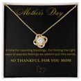 thumbnail image 4 of So Thankful For You Mom Love Knot Necklace for Mother's Day, 4 of 11