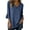 *Blue, variant on Women's 3/4 Sleeve V Neck Crochet Lace Tunic Tops,Ladies Casual Notch Collar Loose Blouses,Breathable Summer Daily Wear Shirts For Women,Green,S-2XL