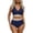 BU1, variant on Two Piece Swimsuits High Waist Bikini Tied Side Tankini With Push Up Padding/Black/L