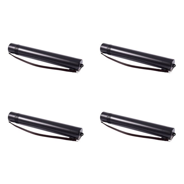 4X Tube de Rangement en Plastique Noir pour Dessins et Images, Support de Rouleau d'Affiche