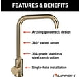 thumbnail image 2 of Lippert 2024000066 Flow Max Square Gooseneck Faucet - Satin Bronze, 2 of 6