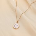 thumbnail image 1 of Simple personalidad luz lujo nicho metal hueco retro brújula moneda colgante collar femenino X 2820-2 JFHHH pequeña, 1 of 5