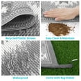 thumbnail image 5 of MeyJey 9'x12' Outdoor Rug, Patio Rug Waterproof RV Outdoor Rug Camping Rugs Reversible Plastic Mat for Camping, Balcony Apartment, Patio, Porch, Picnic, Beach, Gray, 5 of 10