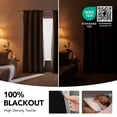 thumbnail image 6 of ZOPZO 100% Blackout Curtains, Thermal Insulated, Light Gray, 52W x 63L Inch, Drapes for Bedroom and Living Room, Set of 2 Panels, 6 of 8
