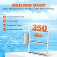 thumbnail image 5 of Dock Ladder, Flip-Up 3 Steps, 350 lbs Capacity, Aluminum Alloy Pontoon Boat Ladder with 2'' Wide Non-Slip Steps, Easy Install for Marine/Pool/Lake Boarding, 5 of 11