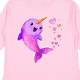 thumbnail image 4 of Inktastic Valentine's Day Cute Pink Narwhal with Hearts Boys or Girls Long Sleeve Toddler T-Shirt, 4 of 5