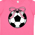 thumbnail image 4 of Inktastic Girls Soccer Ball Coquette Bow Girls Toddler T-Shirt, 4 of 5