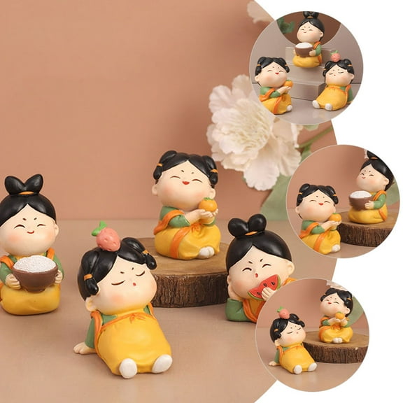 Raindrops Creative Resin Figurine Suit Lady Statue Multi Color Desktop Decor for Home and Vehicle 6.5 Inch