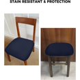 thumbnail image 5 of Chair Seat Covers,Solid Color Farmhouse Decor Aqua Stretch Removable Seat Covers for Dining Chairs,Soft Dining Room Seat Cover Set of 4, 5 of 5