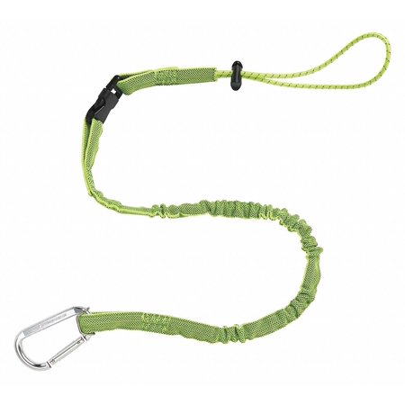 Shock Absorbing Tool Lanyard, 42 to 54" Length, HV Lime, 5 lb. Max. Working Load