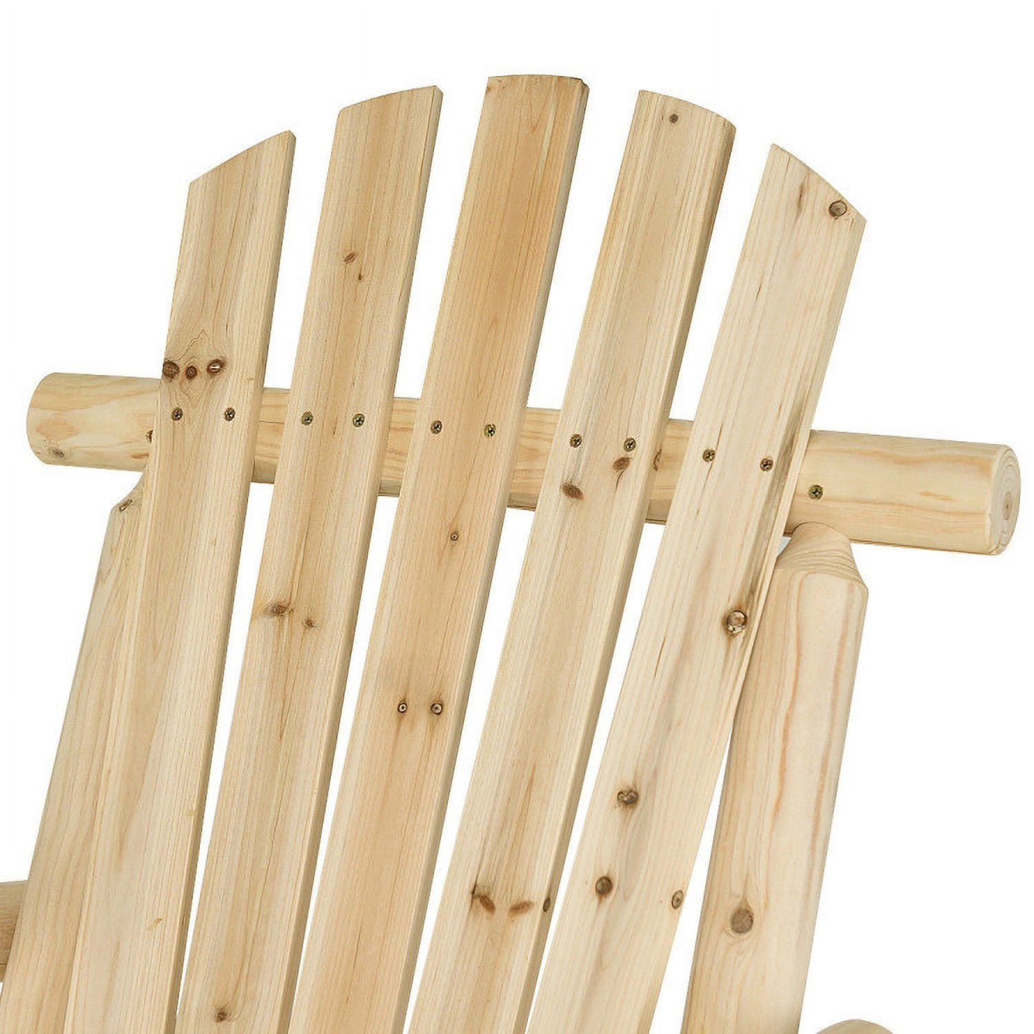 Aimee Lii Outdoor Wooden Folding Lounge Rocker, Rocking Lounge Chair Outdoor, Sturdy, Movable, Natural