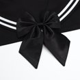 thumbnail image 4 of Oyolan Chemise d'Uniforme pour Femmes Col Marin Haut Faux Col Châle Wraps pour Chandail Chemise Robe Noir Taille Unique, 4 of 5