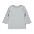 thumbnail image 4 of ThriftyPlait Casual Striped Tops for Women Cotton Crewneck 3/4 Sleeve T-Shirt Loose Slimming Drape Tunic Comfy Layering Everyday Office Knit Tops, 4 of 6