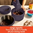 thumbnail image 5 of bella 3.5 Qt Hand & Stand Mixer, 2 in 1 Electric Mixer with Bowl, Dough Hook, Whisk & Egg Beater, Plum, 5 of 8