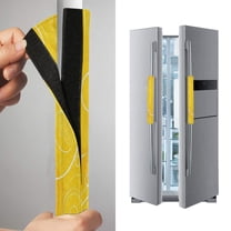 2 Pack Universal Adjustable Appliance Handle Covers for Fridge Oven Dishwasher Kitchen Decor Yellow Circles and Lines