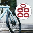 thumbnail image 4 of Espaciador de dirección de bicicleta, 6 espaciadores de dirección de vástago de aleación inio, horquil de vástago frontal de 0,6 mm Rojo DYNWAVEMX Espaciador de dirección de bicicleta, 4 of 8