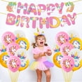 thumbnail image 2 of Set de fiesta de cumpleaños con temática de unicornios con 30 globos de látex, 2 of 2