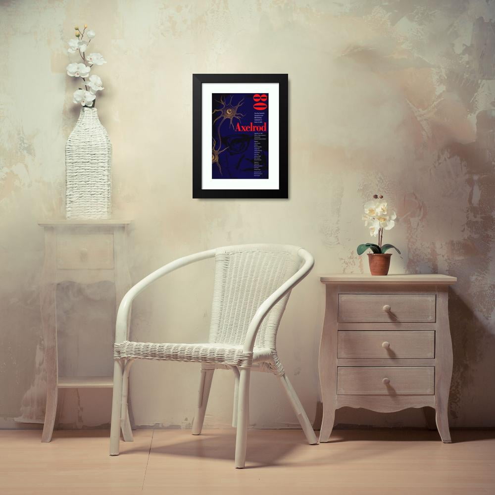 National Institutes of Health 11x14 Black Modern Framed Museum Art Print Titled - Axelrod 80; One Day Scientific Symposium and 80th Birthday Celebration in Honor of Julie Axelrod (1992)