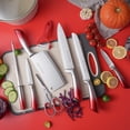thumbnail image 2 of Kitchen Knife Set, 9-Pieces Red Gradient Handle Knife Block Set with Rotatable Holder, Ultra Sharp Professional Chef Knife Set, Stainless Steel Knives Set for Kitchen Home Apartment, 2 of 7