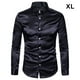 thumbnail image 2 of Qarigey Camisa satinada lisa para hombre Casual Slim Fit - Grande y de secado rápido para cualquier ocasión Camisa para hombre Formal Manga Type3 NO3, 2 of 6
