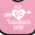 thumbnail image 4 of Inktastic My First Valentine's Day with White Heart and Arrow Boys or Girls Baby Bib, 4 of 4