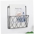 thumbnail image 3 of Wall Mounted Magazine Rack, Newspaper Bookcase Storage Rack Black Wire Metal Basket Decorative Rack, 3 of 5