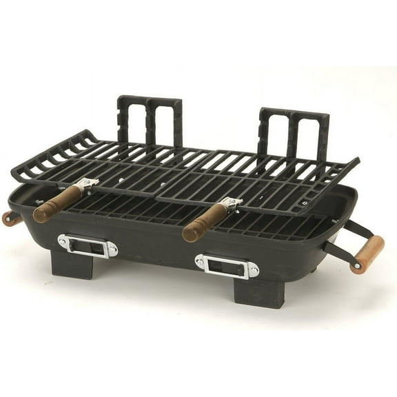NEW Marsh Allen 30052 Cast Iron Hibachi Charcoal Grill 10 by 18-Inch Camping .#GH45843 3468-T34562FD541028