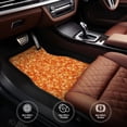 thumbnail image 4 of Balery Orange Glitter Pattern 4-Piece Floor Mats, Heavy-Duty Rubber Liners, Anti-Slip Design, All-Season Automotive Protection, Vehicles, Cars, Trucks, and SUVs, 4 of 5