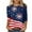 3/4 Length Sleeve Women Tops&Multicolor, variant on VKOYWKM 3/4 Sleeve Tops for Women, 4th of July Shirts Patriotic American Flag Tops Casual Crew Neck Star Stripe Graphic Tees Three Quarter Length Blouse