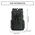 thumbnail image 4 of Floless Unisex Vintage Canvas Day Packs Backpack, B-Dark Grey, 4 of 8