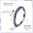 thumbnail image 2 of Fidget Rings for Women Men -2mm Titanium Steel Spinner Ring for Anxiety Stress Relief Glitter Sandblast Spinning Figit Anxiety Jewelry for Women Gifts, 2 of 5