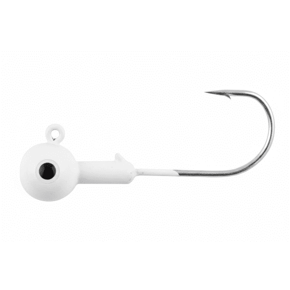 Tsunami Round Head Jig Fishing Lure 1/4 oz White 8 Count