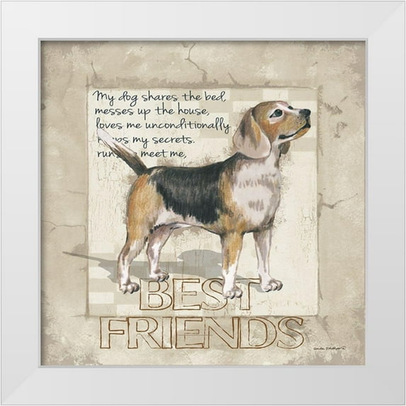 Phillips, Anita 12x12 White Modern Wood Framed Museum Art Print Titled - My Dog