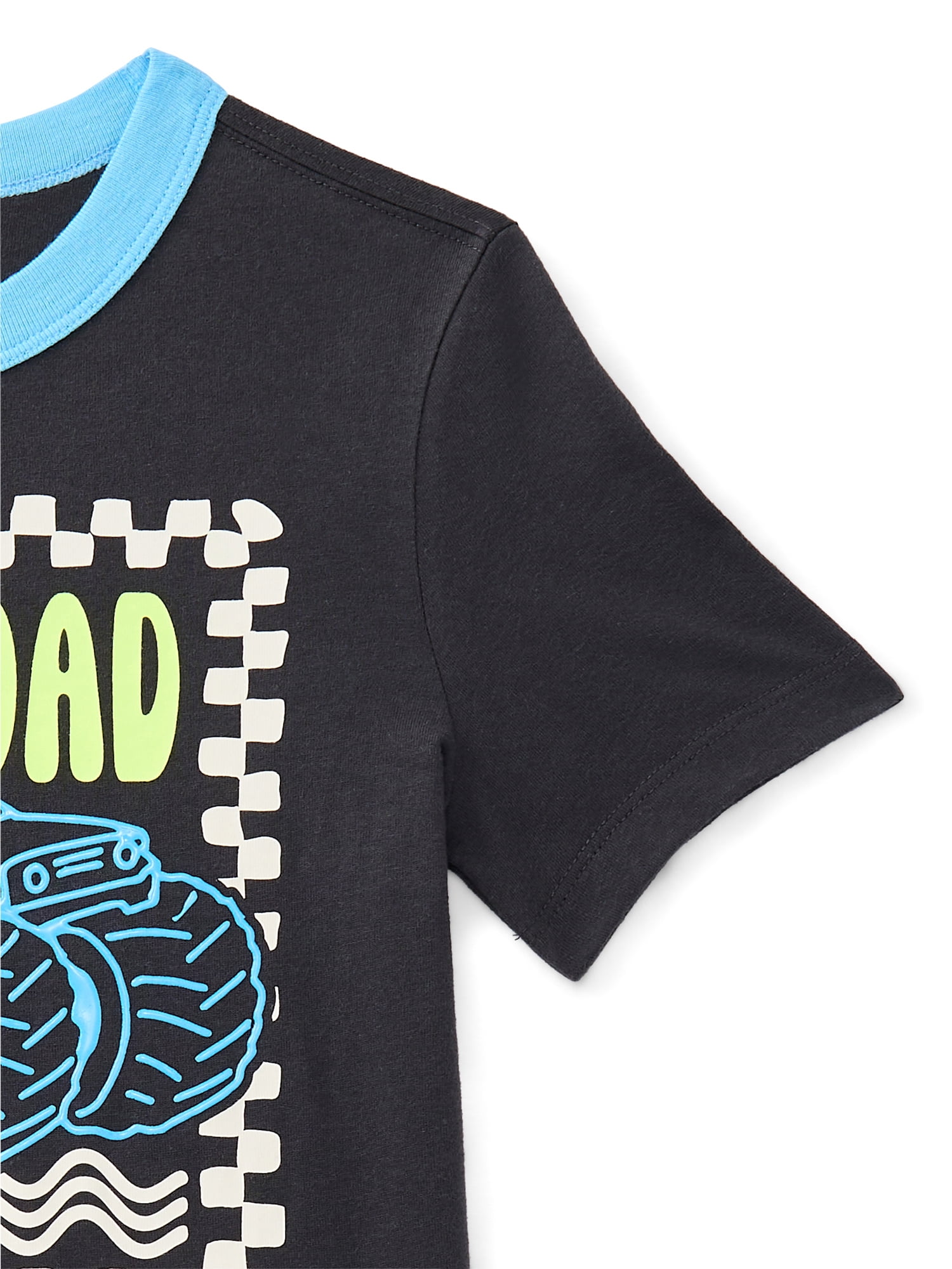 Wonder Nation Little Boys Short Sleeve Ringer T-Shirt, Sizes 4-10
