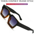 thumbnail image 4 of Square Sunglasses for Women Men Square Thick Frame Sun Glasses Simple Designer Style Shades, 4 of 6