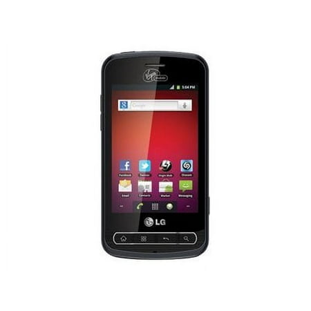 LG Optimus Slider - 3G smartphone - RAM 512 MB - microSD slot - LCD display - 3.2" - 320 x 480 pixels - rear camera 3.2 MP - Virgin Mobile - black