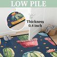 thumbnail image 4 of CURLYOOT Cactus Area Rug 3x5 Ft Rugs for Entryway Entrance Kitchen, Washable Non Slip Watercolor Plant Indoor Floor Carpet for Bedroom Living Room, 4 of 7