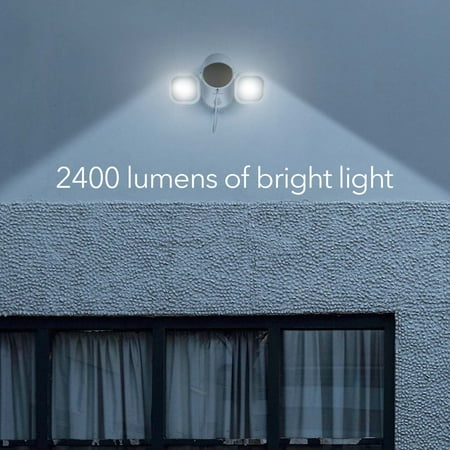 Wasserstein - 3-in-1 Floodlight Charger Mount for Google Nest Cam (battery) - White