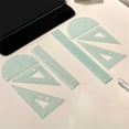 thumbnail image 5 of School Geometry Tools Set with Plastics Ruler, Protractor, Set Square for Math Class & Technical Drafting, 5 of 9