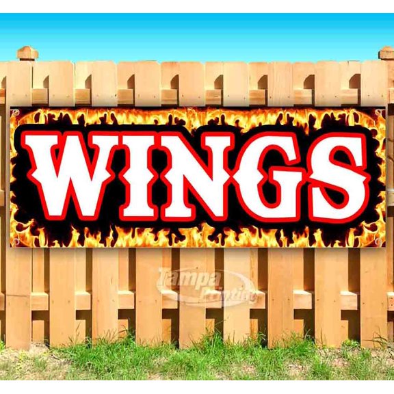 Wings 13 oz Vinyl Banner With Metal Grommets