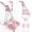 Pink, variant on CZBZ Air Walker Exercise Elliptical Machine, Foldable Cardio Cross Trainer for Home, 300LBS Full Body Workout Glider with LCD Monitor, Quiet Non-Slip Pedals, Compact Fitness Equipment for Small Space